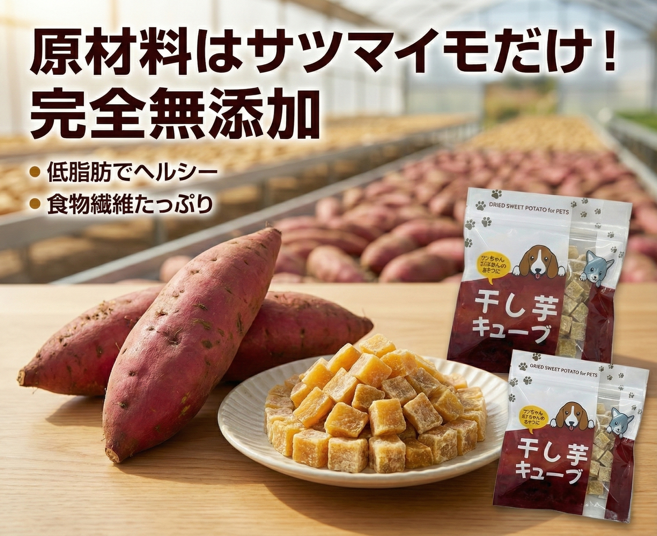 原材料はサツマイモだけ 完全無添加 紅はるか使用