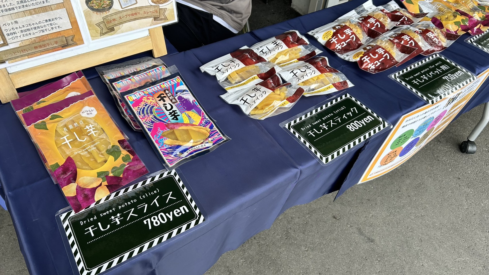 国産紅はるかを使用した無添加の干し芋スライスとスティック